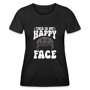 Black Rain Frog Breviceps Fuscus Frog - Women's Functional T-Shirt - black - Front - AI Model Female 172 light (172cm)