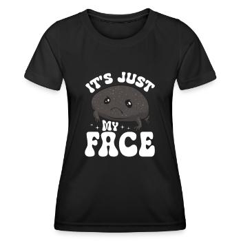 Black Rain Frog Breviceps Fuscus Frog - Women's Functional T-Shirt - black - Front - AI Model Female 172 light (172cm)