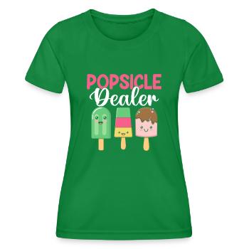 Distributeur de sucettes glacées Ice Pop Dessert glacé Funny Ice - T-shirt sport Femme - vert - Devant - AI Model Female 172 dark (172cm)