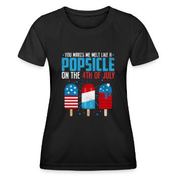 Tu me fais fondre comme une sucette glacée le 4 - T-shirt sport Femme - noir - Devant - AI Model Female 172 light (172cm)