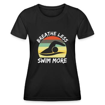 Swimming Pool Triathlon Retro Swimmer - Women's Functional T-Shirt - black - Front - AI Model Female 172 light (172cm)