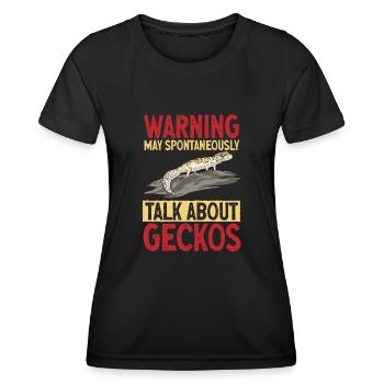 Leopard Gecko Reptile Pet Gecko - Women's Functional T-Shirt - black - Front - AI Model Female 172 light (172cm)