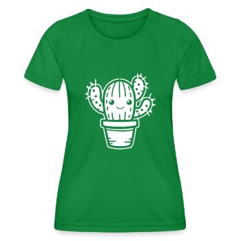 Kaktus - Frauen Funktions-T-Shirt - Kelly Green - Vorne - AI Model Female 172 dark (172cm)