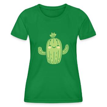 Kaktus - Frauen Funktions-T-Shirt - Kelly Green - Vorne - AI Model Female 172 dark (172cm)