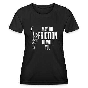 Escalade de bloc Escalade de bloc - T-shirt sport Femme - noir - Devant - AI Model Female 172 light (172cm)