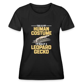 Leopard Gecko Reptile Pet Gecko - Women's Functional T-Shirt - black - Front - AI Model Female 172 light (172cm)