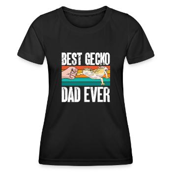 Leopard Gecko Reptile Pet Gecko - Women's Functional T-Shirt - black - Front - AI Model Female 172 light (172cm)