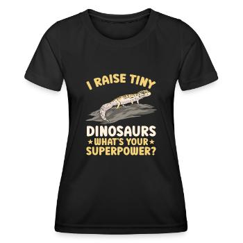 Leopard Gecko Reptile Pet Gecko - Women's Functional T-Shirt - black - Front - AI Model Female 172 light (172cm)