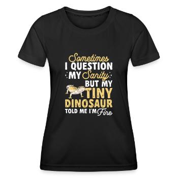 Leopard Gecko Reptile Pet Gecko - Women's Functional T-Shirt - black - Front - AI Model Female 172 light (172cm)