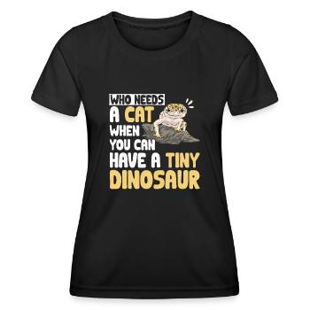 Leopard Gecko Reptile Pet Gecko - Women's Functional T-Shirt - black - Front - AI Model Female 172 light (172cm)