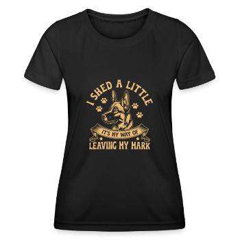 Je perds un peu, c’est ma façon de laisser ma marque GSD - T-shirt sport Femme - noir - Devant - AI Model Female 172 light (172cm)