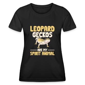 Leopard Gecko Reptile Pet Gecko - Women's Functional T-Shirt - black - Front - AI Model Female 172 light (172cm)