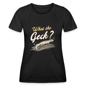 Leopard Gecko Reptile Pet Gecko - Women's Functional T-Shirt - black - Front - AI Model Female 172 light (172cm)