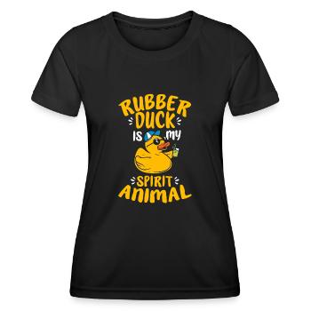 Canard en caoutchouc Canard en caoutchouc - T-shirt sport Femme - noir - Devant - AI Model Female 172 light (172cm)