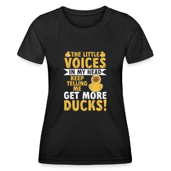Canard en caoutchouc Canard en caoutchouc - T-shirt sport Femme - noir - Devant - AI Model Female 172 light (172cm)