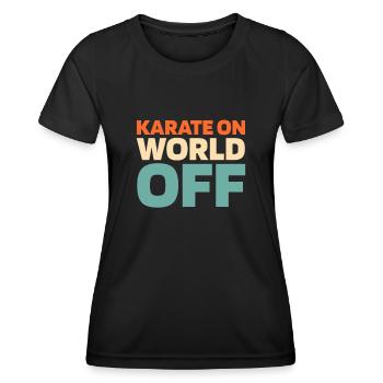 Karaté Karaté sur World Off - T-shirt sport Femme - noir - Devant - AI Model Female 172 light (172cm)