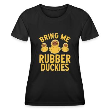 Canard en caoutchouc Canard en caoutchouc - T-shirt sport Femme - noir - Devant - AI Model Female 172 light (172cm)