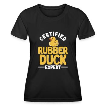 Canard en caoutchouc Canard en caoutchouc - T-shirt sport Femme - noir - Devant - AI Model Female 172 light (172cm)