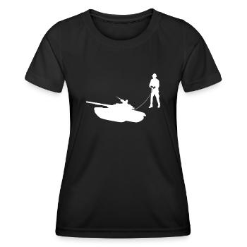 Tanks MBT Tank Driver Tank Combat - Frauen Funktions-T-Shirt - Schwarz - Vorne - AI Model Female 172 light (172cm)