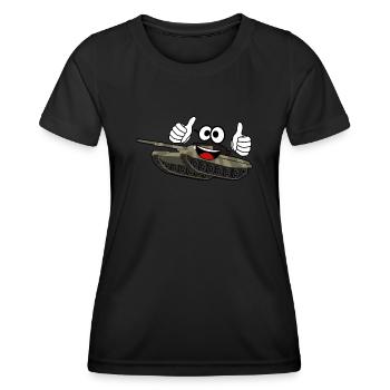 Pouce vers le haut Débardeur - T-shirt sport Femme - noir - Devant - AI Model Female 172 light (172cm)