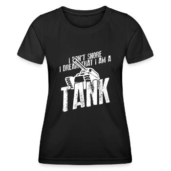 Snoring like a Combat Tank Tank Driver - Women's Functional T-Shirt - black - Front - AI Model Female 172 light (172cm)