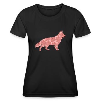 White Shepherd Dog German Shepherd - Women's Functional T-Shirt - black - Front - AI Model Female 172 light (172cm)