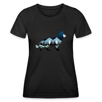 German Shepherd Dogs White Shepherd Dog - Women's Functional T-Shirt - black - Front - AI Model Female 172 light (172cm)