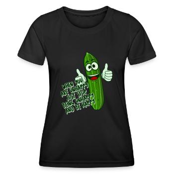 Pickles Cucumber Pickle Jar Cucumbers - Frauen Funktions-T-Shirt - Schwarz - Vorne - AI Model Female 172 light (172cm)
