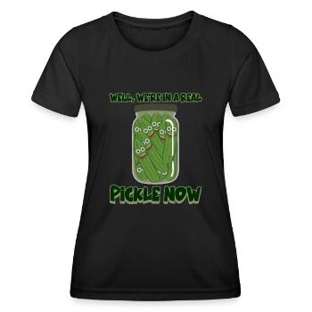 Cucumber Pickle Jar Cucumbers Pickles - Frauen Funktions-T-Shirt - Schwarz - Vorne - AI Model Female 172 light (172cm)