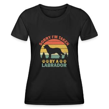 Tut mir leid, dass ich von einem Labrador Retriever Lab Dog Re genommen werde - Frauen Funktions-T-Shirt - Schwarz - Vorne - AI Model Female 172 light (172cm)