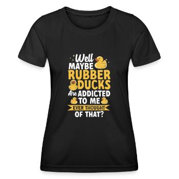Canard en caoutchouc Canard en caoutchouc - T-shirt sport Femme - noir - Devant - AI Model Female 172 light (172cm)