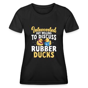 Canard en caoutchouc Canard en caoutchouc - T-shirt sport Femme - noir - Devant - AI Model Female 172 light (172cm)