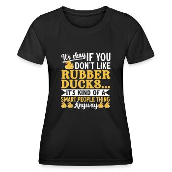 Canard en caoutchouc Canard en caoutchouc - T-shirt sport Femme - noir - Devant - AI Model Female 172 light (172cm)