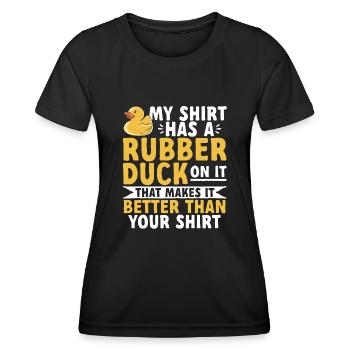 Canard en caoutchouc Canard en caoutchouc - T-shirt sport Femme - noir - Devant - AI Model Female 172 light (172cm)