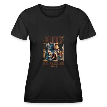 Boardgames - Minis my passion - Women's Functional T-Shirt - black - Front - AI Model Female 172 light (172cm)