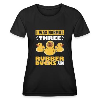 Canard en caoutchouc Canard en caoutchouc - T-shirt sport Femme - noir - Devant - AI Model Female 172 light (172cm)