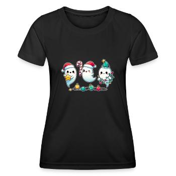 Ghosts for Christmas ghosts - Women's Functional T-Shirt - black - Front - AI Model Female 172 light (172cm)