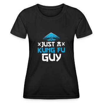 Kung Fu Just A Kung Fu Guy - Frauen Funktions-T-Shirt - Schwarz - Vorne - AI Model Female 172 light (172cm)