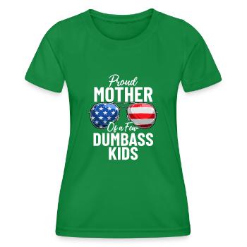 Stolze Mutter Von Ein Paar Dummen Kindern Lustig USA - Frauen Funktions-T-Shirt - Kelly Green - Vorne - AI Model Female 172 dark (172cm)
