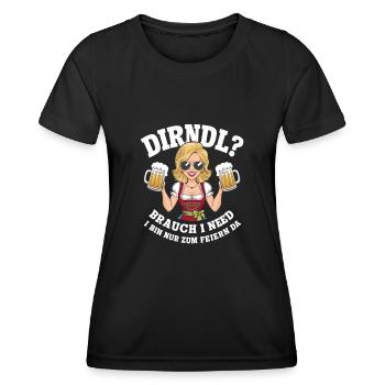 Chemise traditionnelle Dirndl de remplacement pour votre parfait - T-shirt sport Femme - noir - Devant - AI Model Female 172 light (172cm)