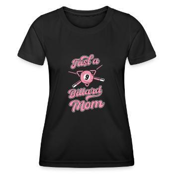 Billard Just A Billiard Mom - T-shirt sport Femme - noir - Devant - AI Model Female 172 light (172cm)