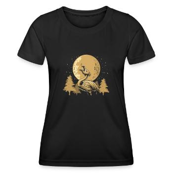 Flamingo Lune Hurlement - T-shirt sport Femme - noir - Devant - AI Model Female 172 light (172cm)