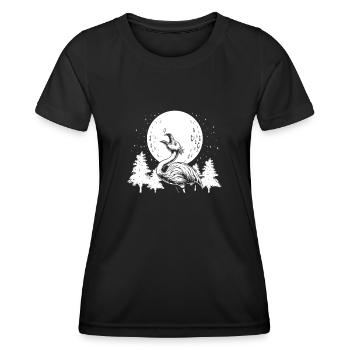 Flamingo Lune Hurlement - T-shirt sport Femme - noir - Devant - AI Model Female 172 light (172cm)