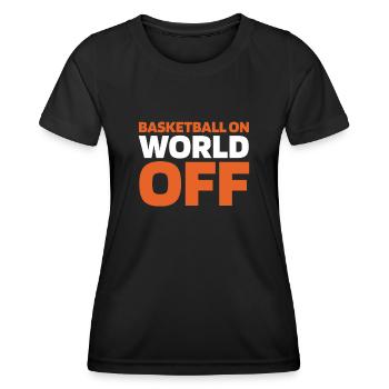 Basket-ball Basketballer Basket-ball sur World Off - T-shirt sport Femme - noir - Devant - AI Model Female 172 light (172cm)