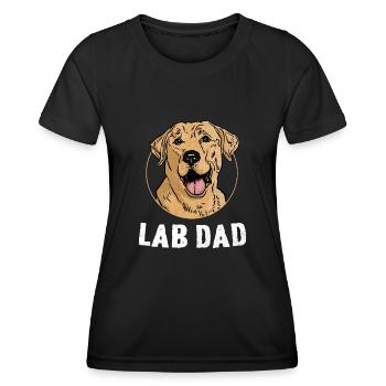 Lab Dad Labrador Retriever Labradors Dog Retriever - T-shirt sport Femme - noir - Devant - AI Model Female 172 light (172cm)