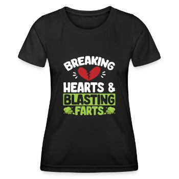 fart farting farting farting - Women's Functional T-Shirt - black - Front - AI Model Female 172 light (172cm)