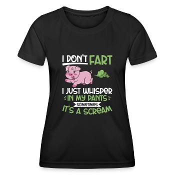 fart farting farting farting - Women's Functional T-Shirt - black - Front - AI Model Female 172 light (172cm)
