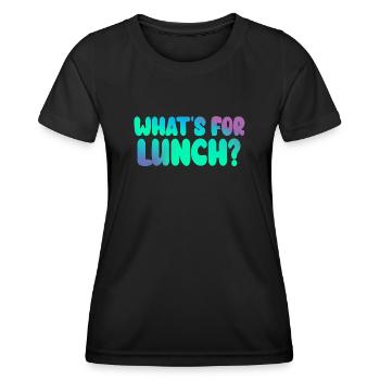 What's For Lunch? - Women's Functional T-Shirt - black - Front - AI Model Female 172 light (172cm)