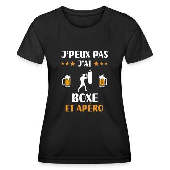 I can't I boxed aperitif humor gift - Women's Functional T-Shirt - black - Front - AI Model Female 172 light (172cm)