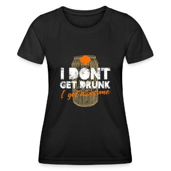 I Don't Get Drunk I Get Awesome Drinking Tour Bar - Women's Functional T-Shirt - black - Front - AI Model Female 172 light (172cm)